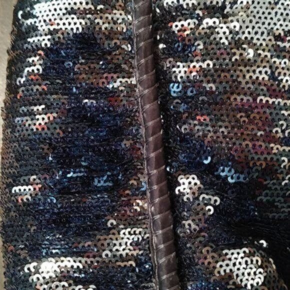 UGG Australia 6 blue sparkle sequin booties winter Sherpa lined - Picture 2 of 6